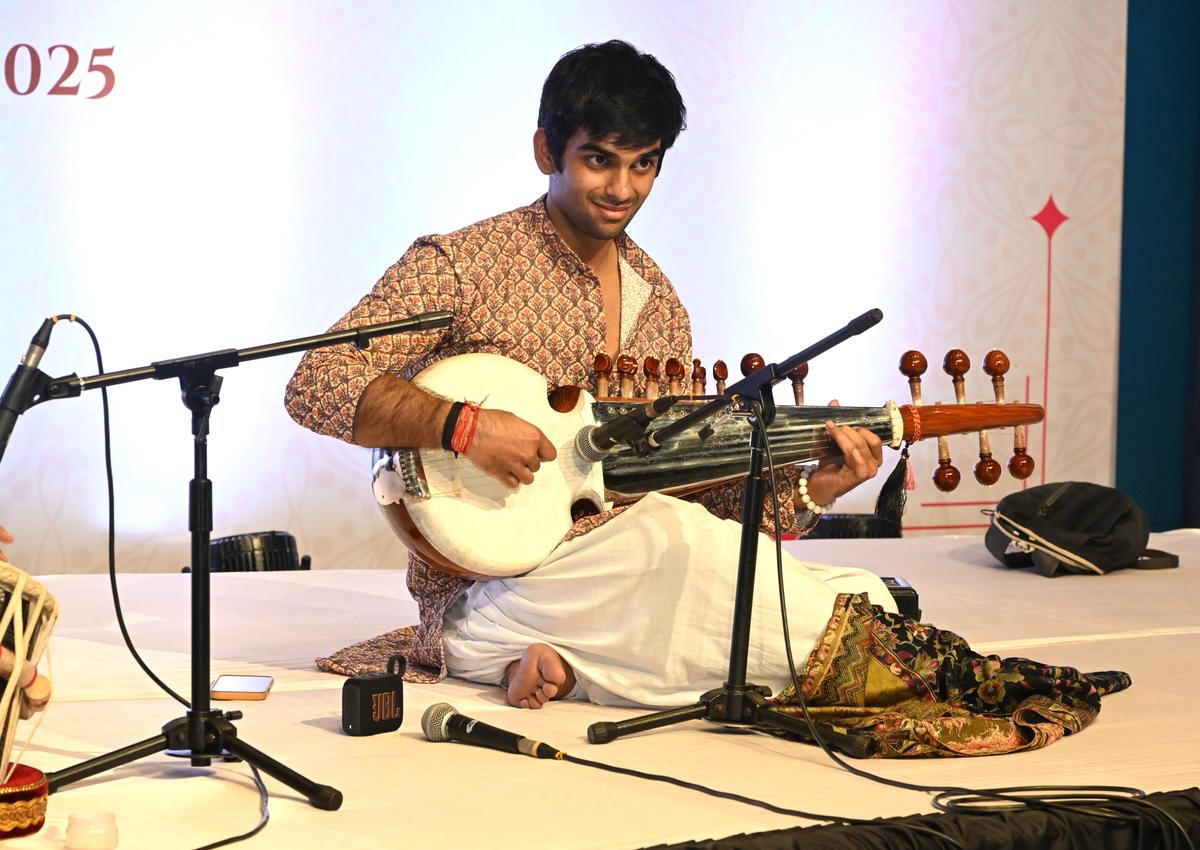 Sarod player Madhav Kalra of New Delhi. 