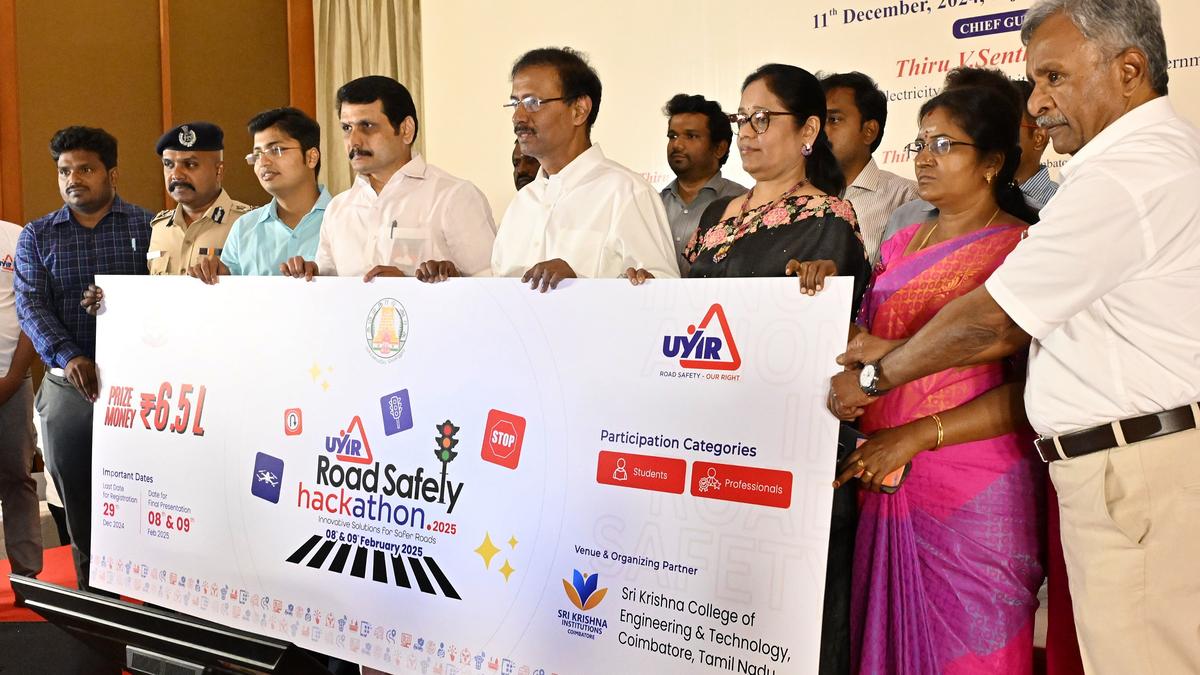 Uyir Road Safety Hackathon in Coimbatore on February 8, 9