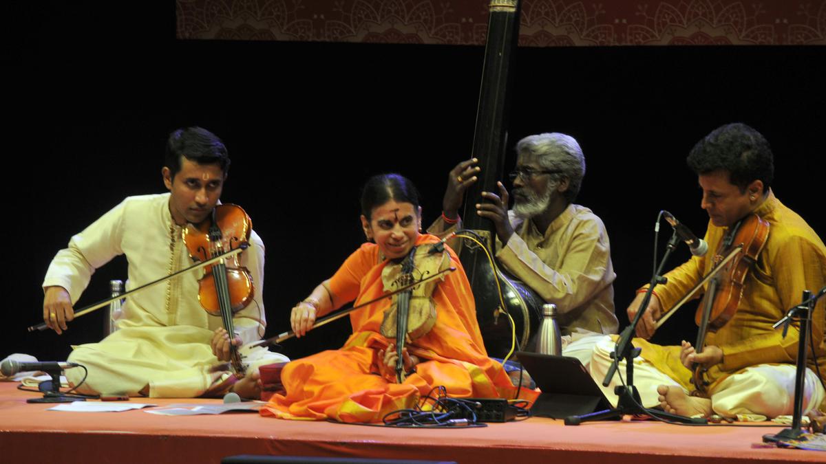 Kanyakumari, Embar Kannan and Vittal Rangan create an orchestral ambience with their violins