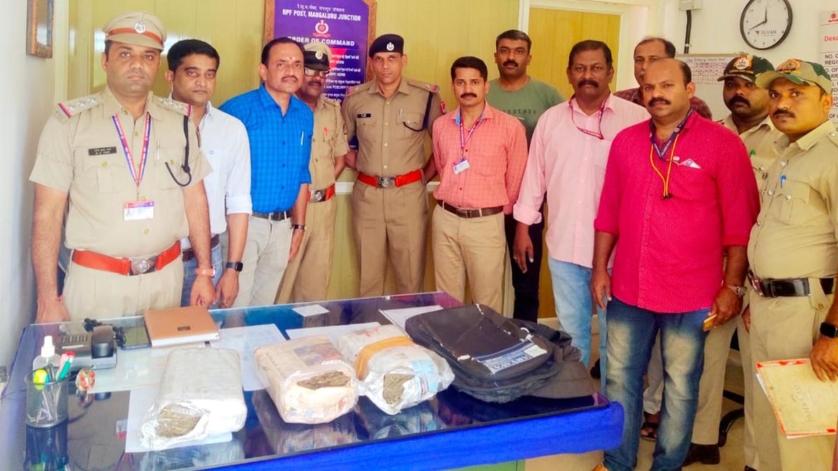 RPF seizes 6.3 kg unclaimed cannabis worth ₹3.16 lakh from Yeshwantpur Express in Mangaluru