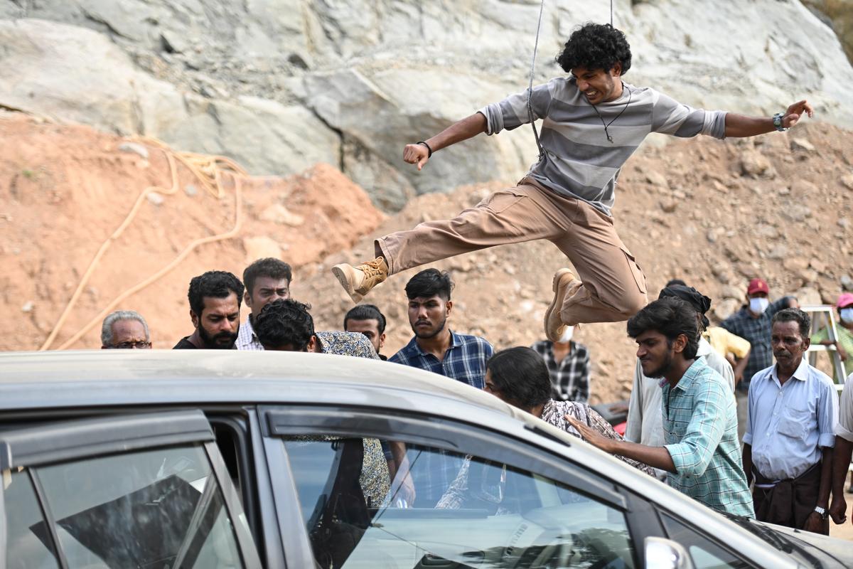 An action scene from Mura being shot