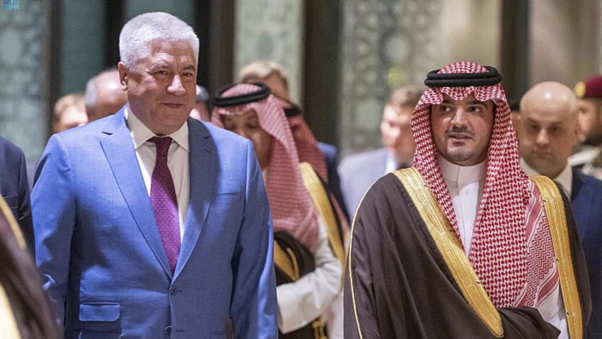Russia's sanctioned Interior Minister visits Saudi Arabia just after trip by Ukraine's Zelensky