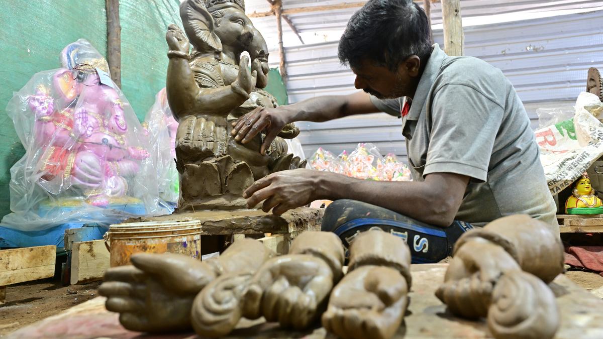 Clay idols still struggle for space amid POP dominance in Ganesha festivities in Bengaluru