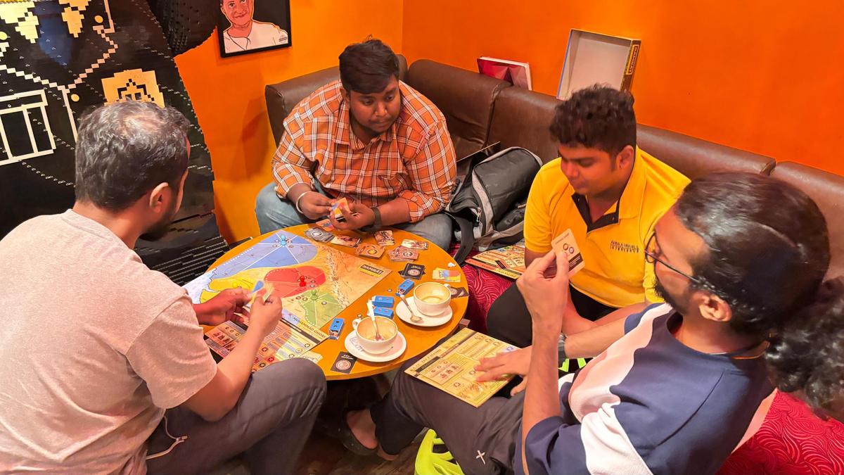 Board games being played at Eve's Coffee Board games being played at Eve's Coffee