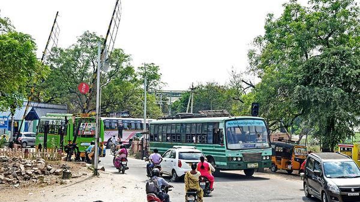 Ground work begins for construction of a bridge at Tiruthangal