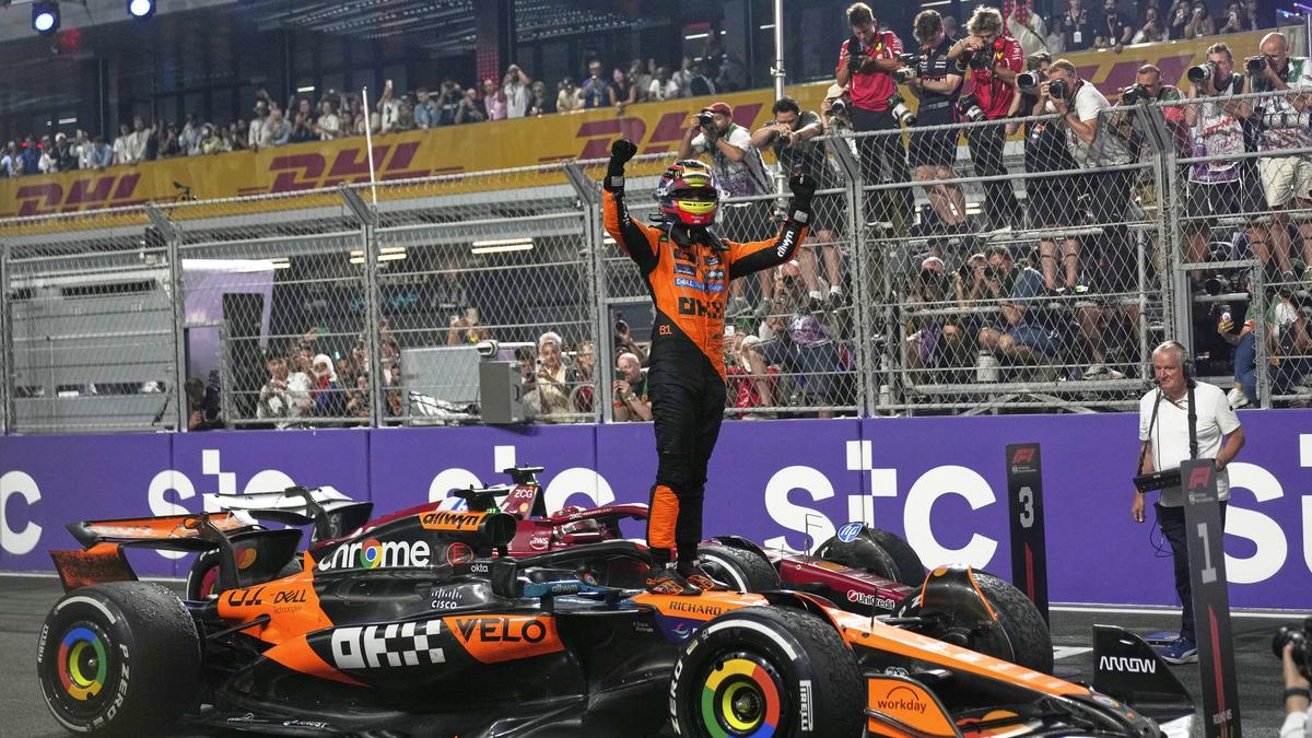 McLaren driver Oscar Piastri wins F1’s Saudi Arabian Grand Prix to take overall lead