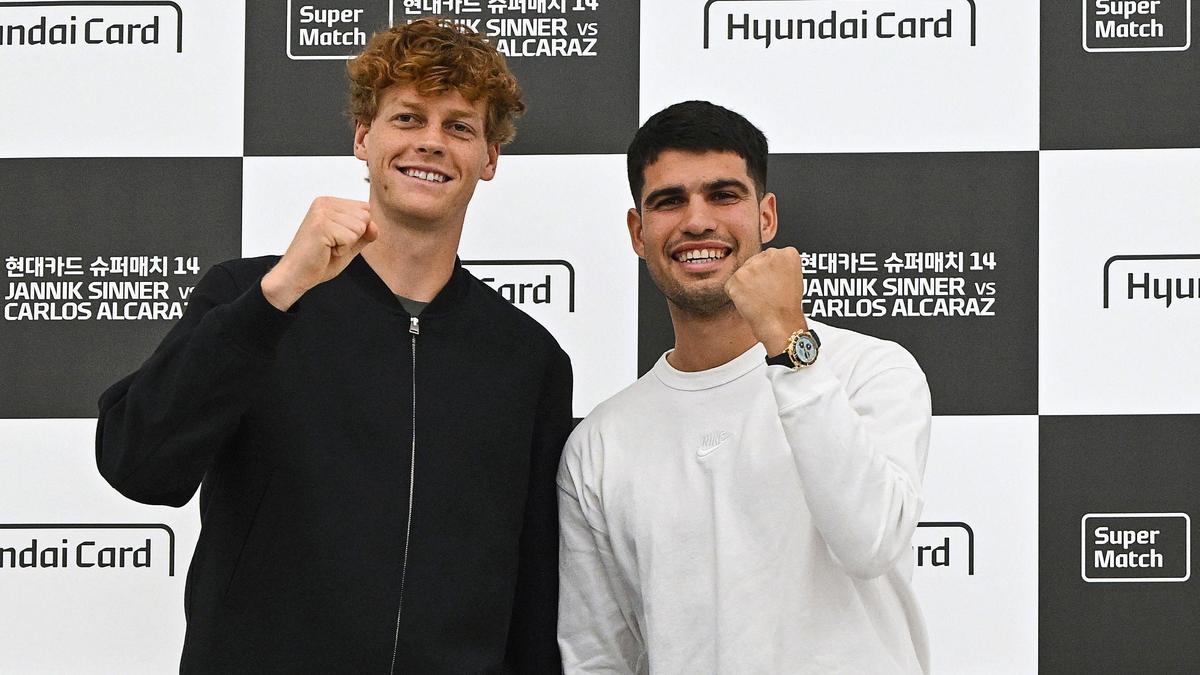 Sinner, Alcaraz menggoda kemitraan ganda menjelang pertandingan eksibisi Incheon