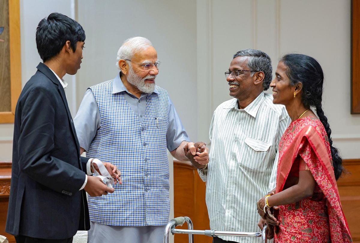 PM Modi lauds Praggnanandhaa for 'remarkable performance