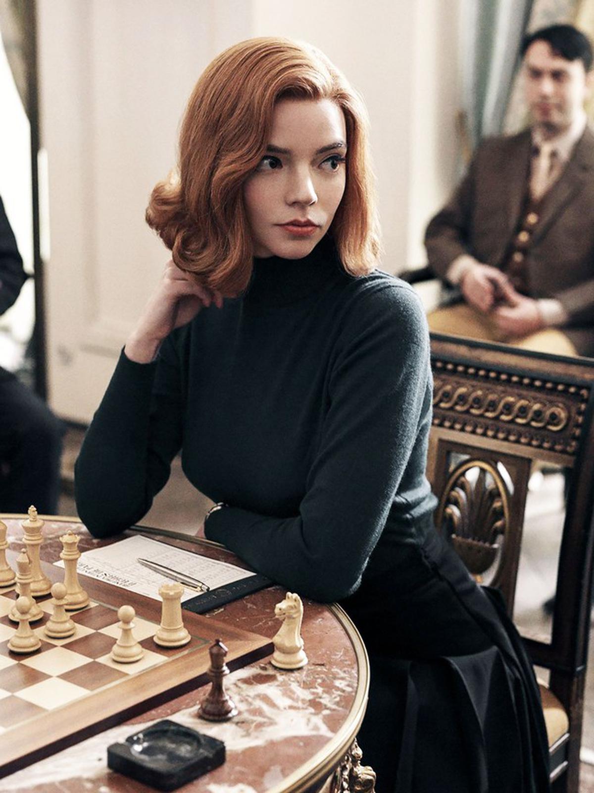 Anya Taylor-Joy as Beth Harmon, a gifted young chess player, in Netflix miniseries 'The Queen's Gambit'. 