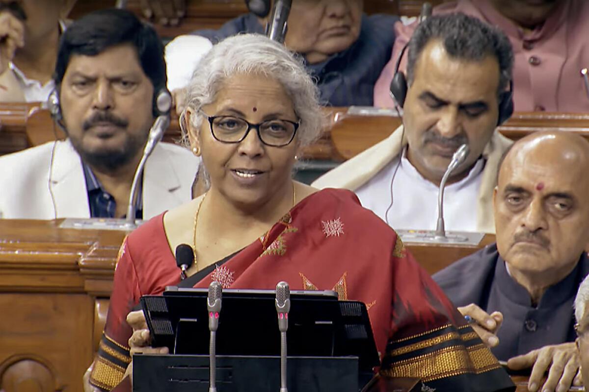 Union Finance Minister Nirmala Sitharaman presents the Union Budget 2023-24 on the second day of Budget Session of Parliament, in New Delhi in February 2023