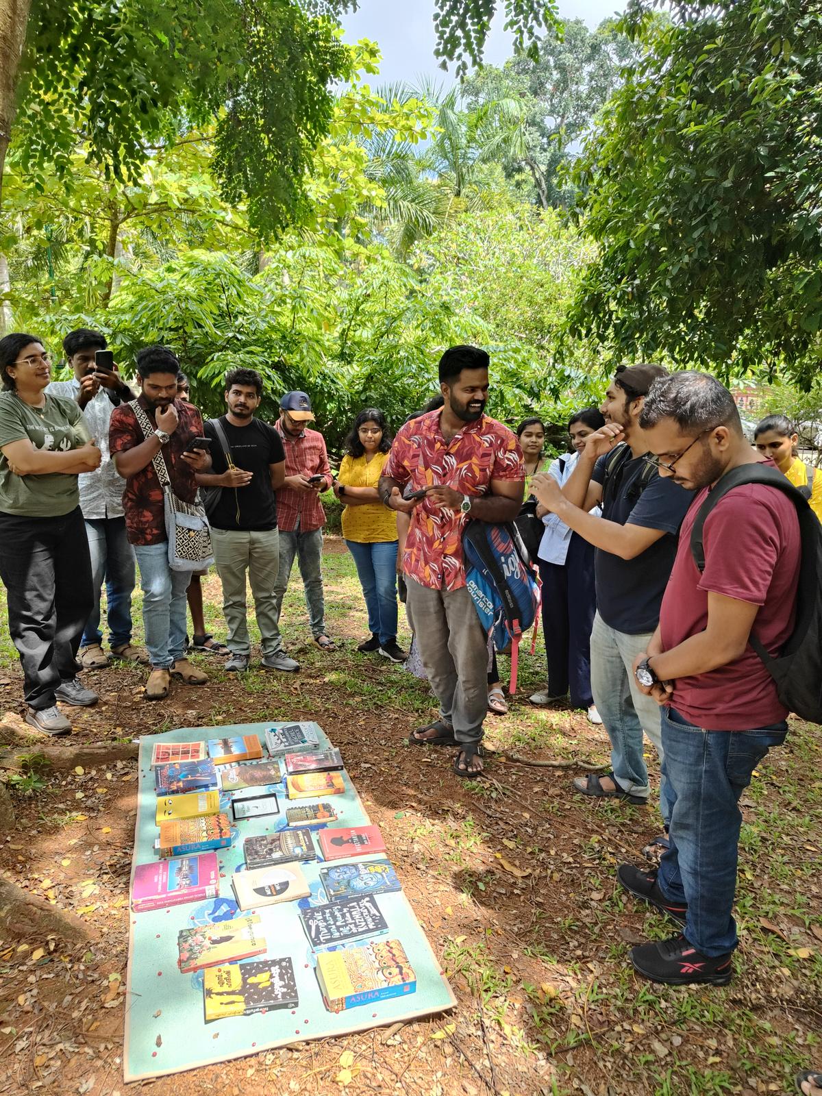 Members of Trivandrum Reads catching up with each other after a session