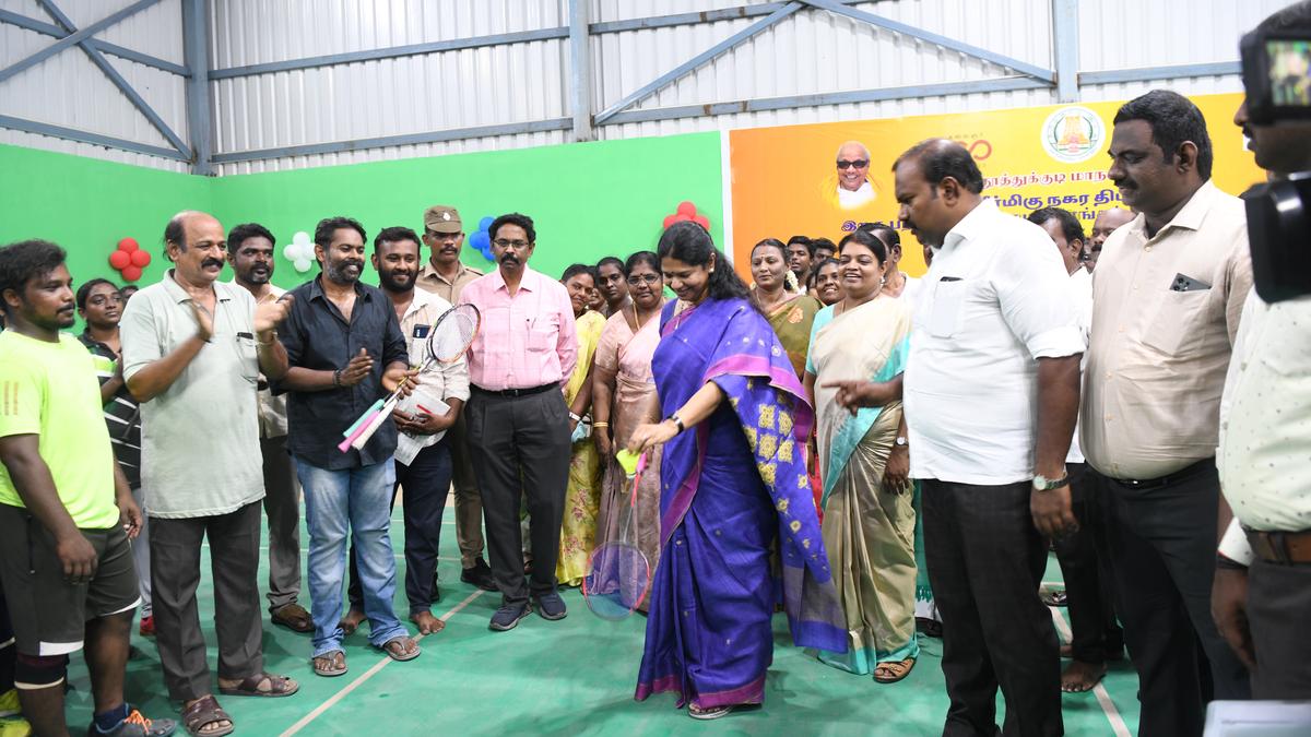 MP inaugurates four indoor stadiums in Thoothukudi