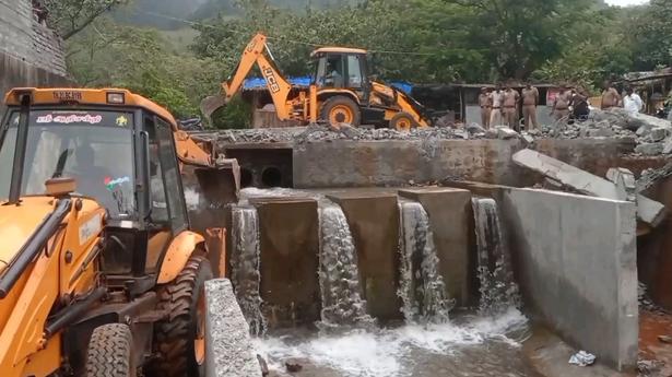 Illegal ‘resort waterfalls’ being demolished