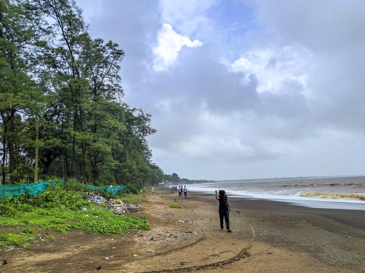 A view of Dahanu beach, around the area where the port will be built A view of Dahanu beach, around the area where the port will be built