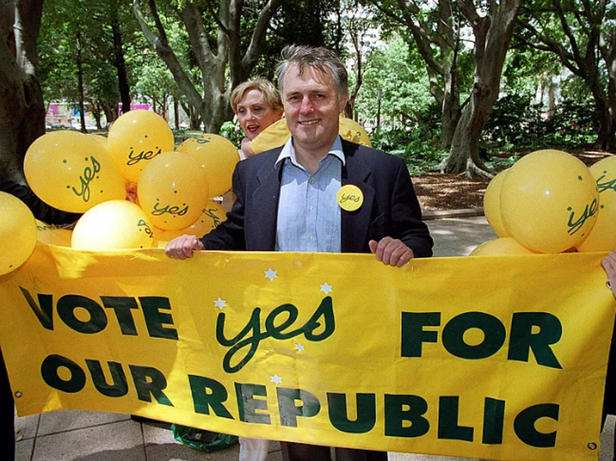 File photo: Then Australian Republican Movement chief Malcolm Turnbull during a referendum vote on becoming a republic in 1999.