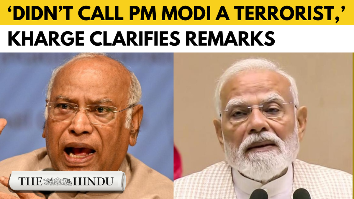 Watch: Kharge’s “Terrorist” remark on PM Modi triggers political storm; Kharge clarifies remark