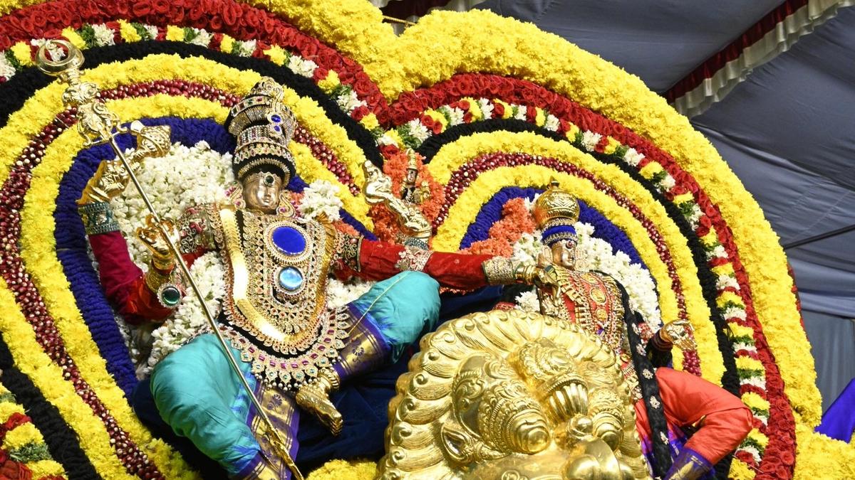 Somaskanda Murthy rides Bhootha, Simha Vahanams at Kapila Theertham fest