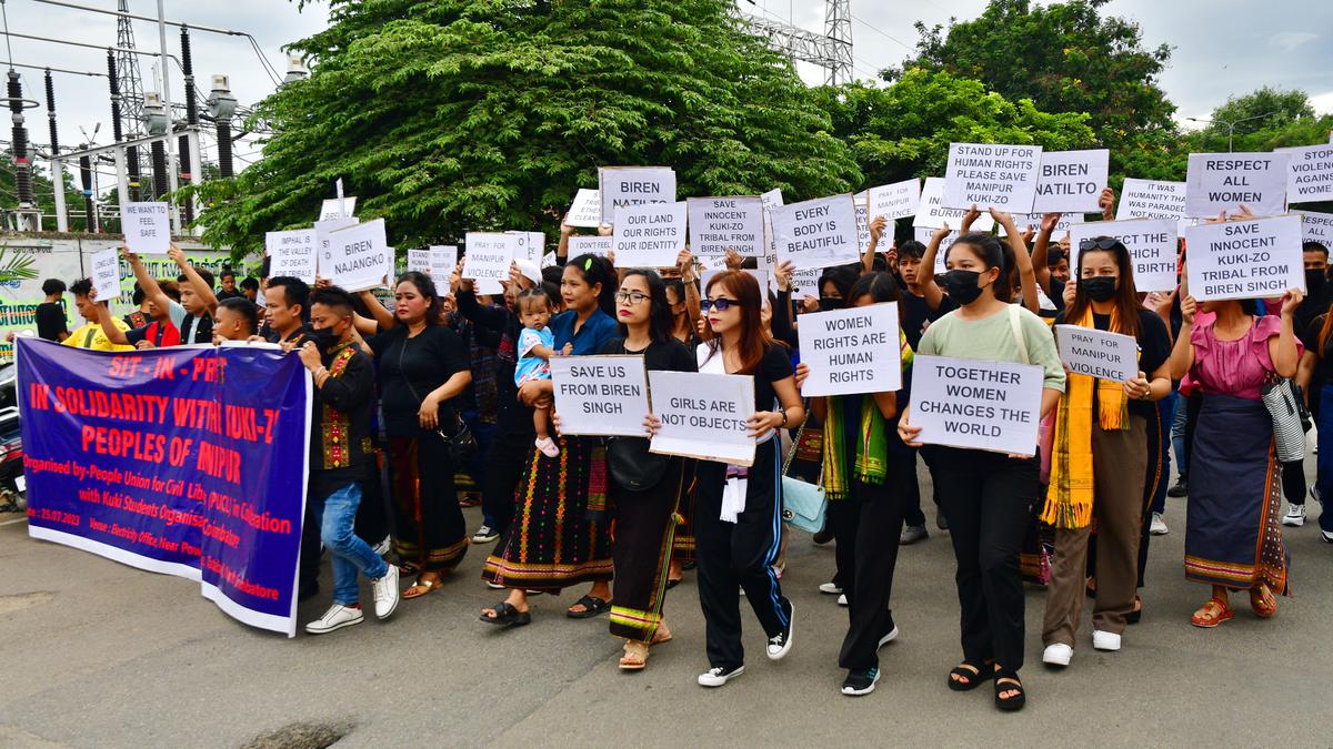 Manipur violence: Kuki-Zo tribe protest in Coimbatore