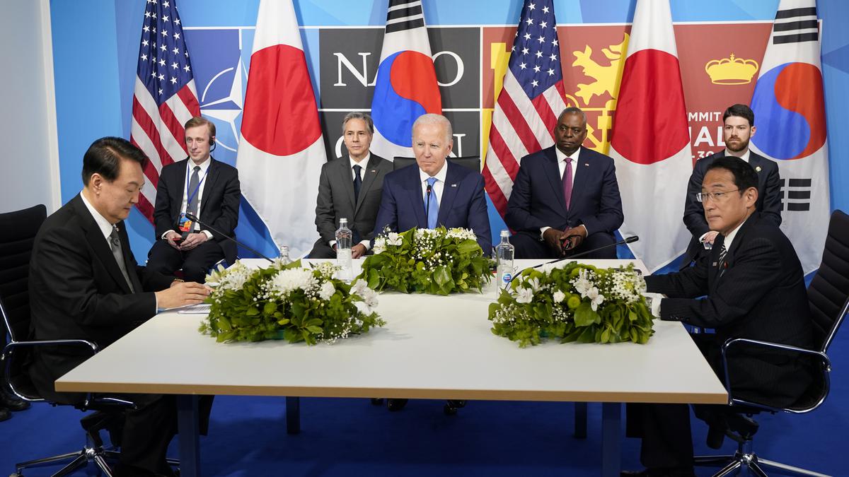 U.S., Japan and South Korea agree on new security pledge ahead of Camp David summit