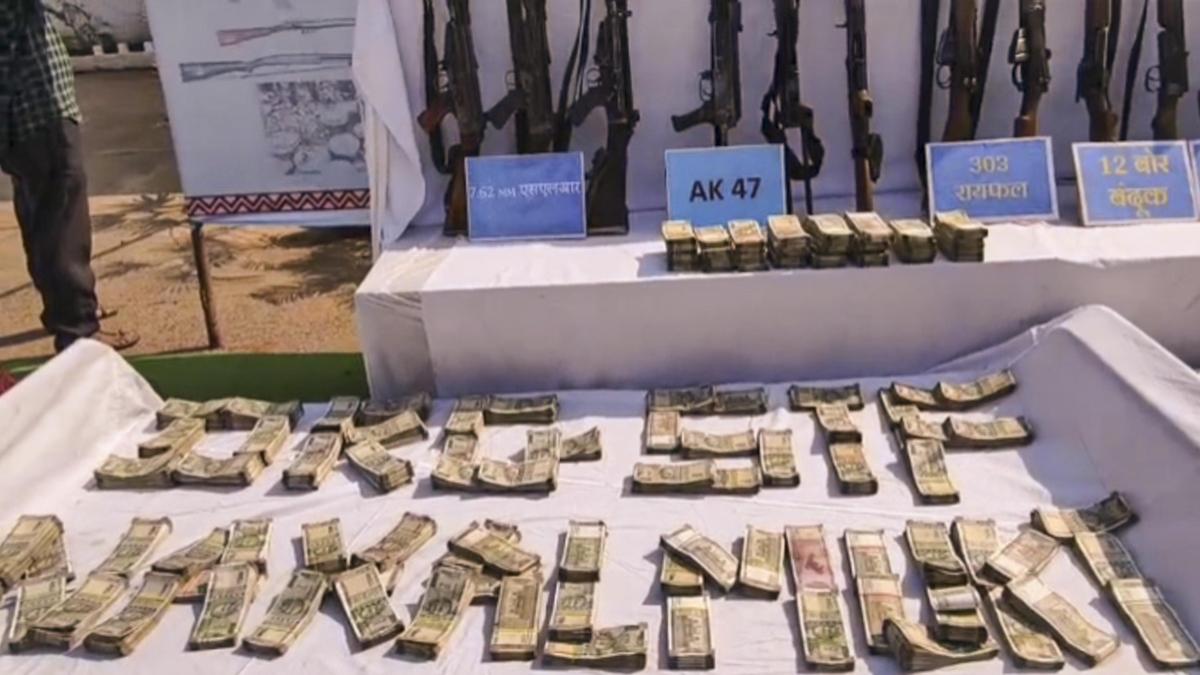 Over ₹1 crore cash, AK-47 rifles recovered from Maoist hideouts, say police