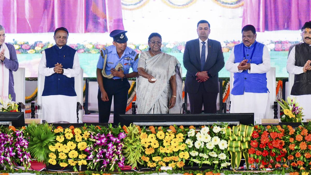 President Droupadi Murmu lays foundation for three new railway lines in Odisha