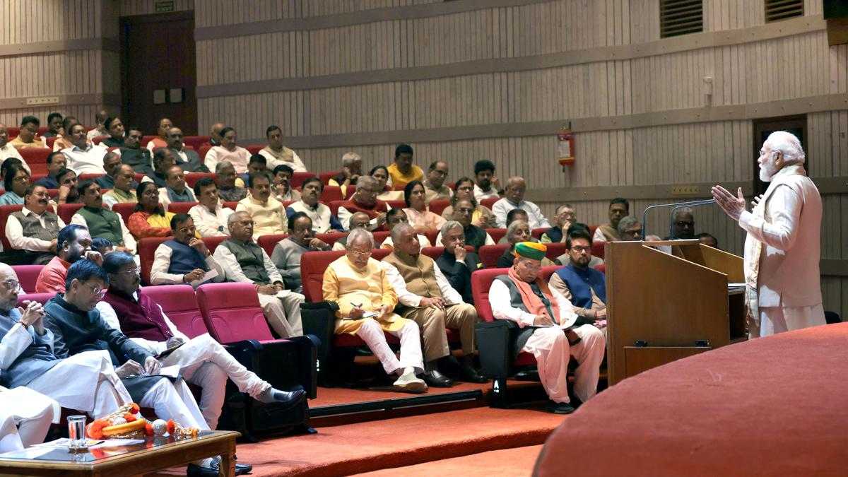 Data proves that BJP is the preferred party of governance, PM tells BJP MPs