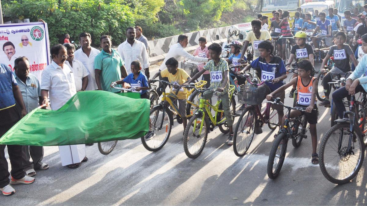 Salem district administration conducts cycle race The Hindu