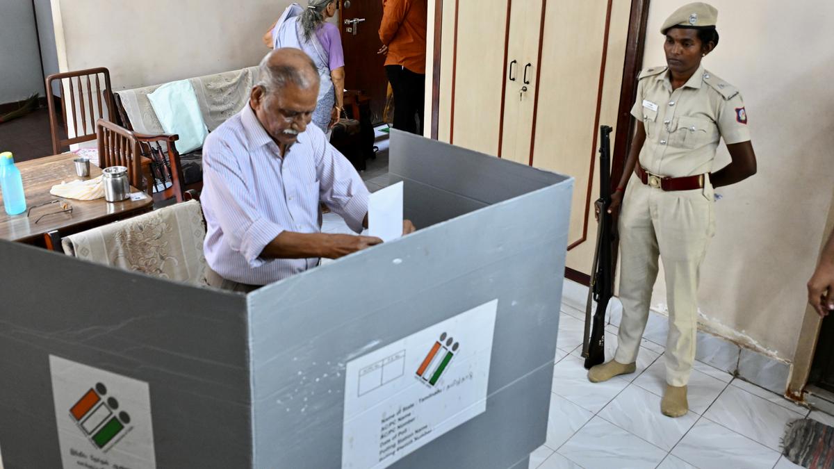 Lok Sabha polls | Senior citizens over 85 and the disabled vote from home in T.N.