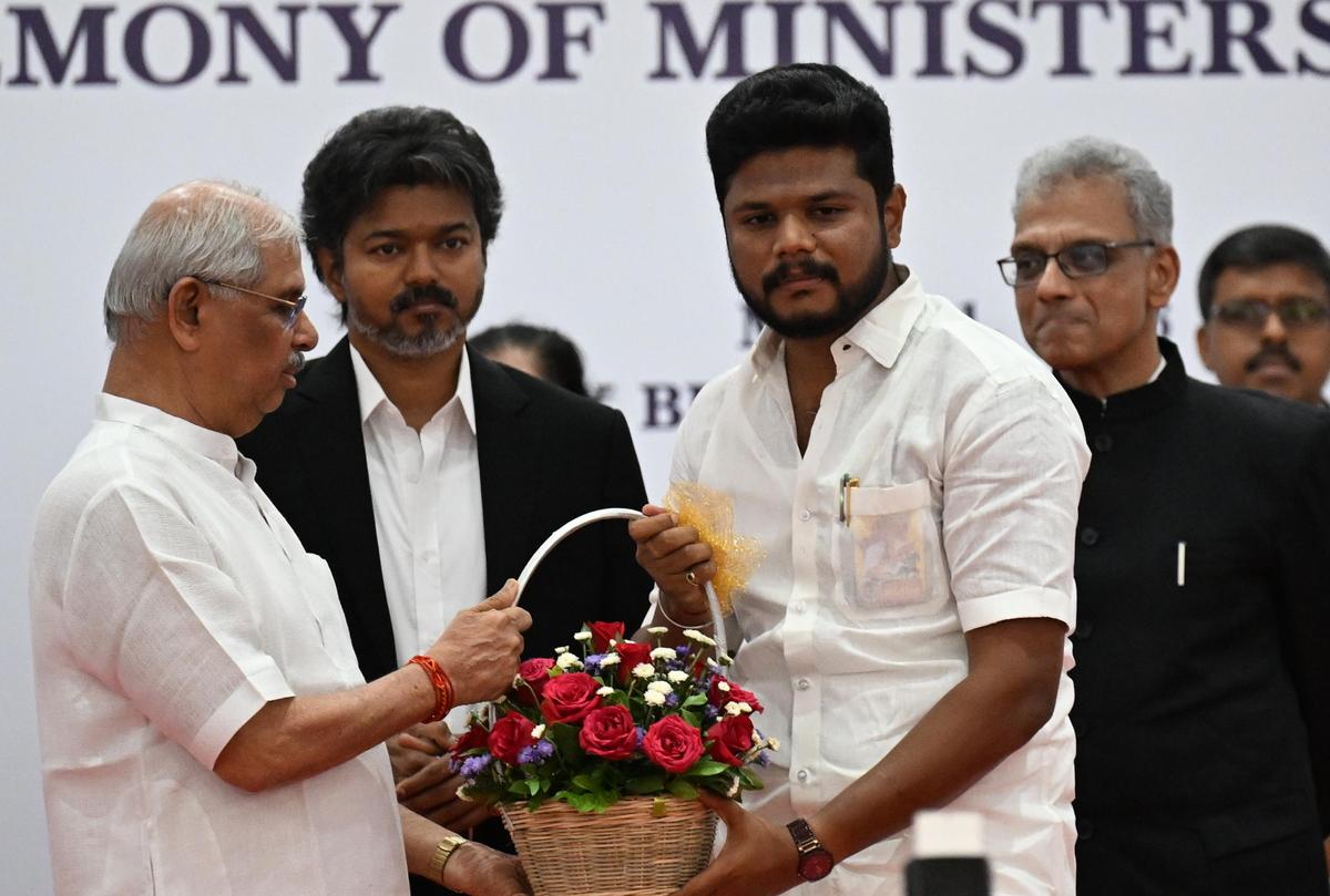 J. Mohamed Farvas with Tamil Nadu Governor Rajendra Vishwanath Arlekar at Lok Bhavan in Chennai on May 21, 2026