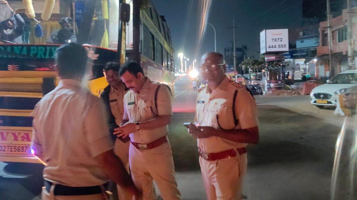 RTA books 34 cases on private buses for violating MV Rules, collects ₹95,100 in fines