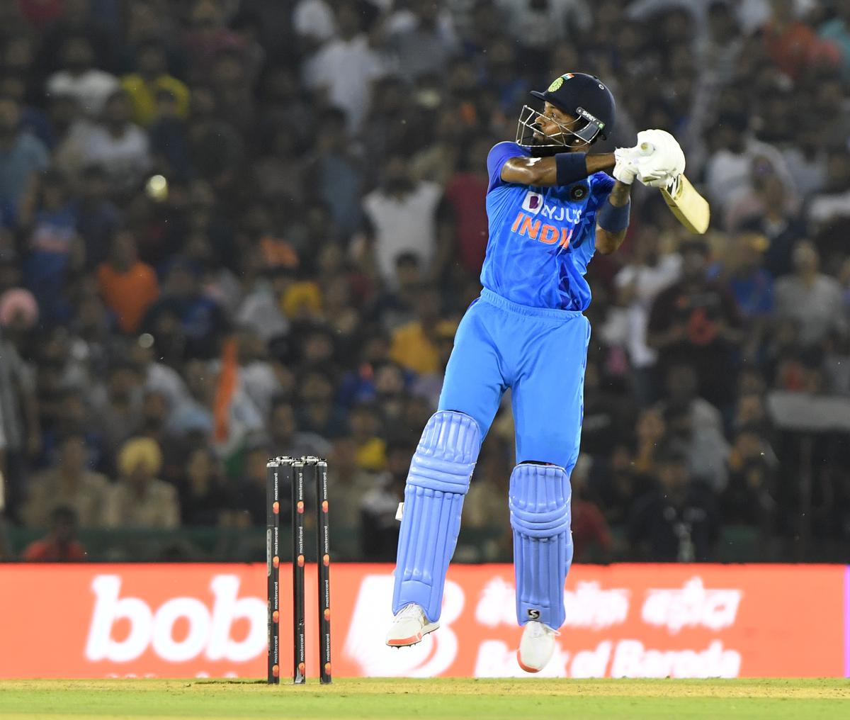 Blitzkrieg: Hardik Pandya’s all-out attack (71 not out off 30 balls) gave India a formidable total.