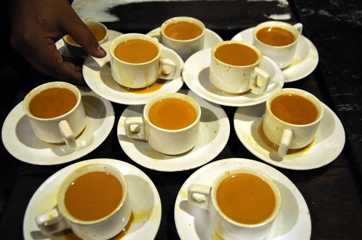 Irani tea at a restaurant in Hyderabad