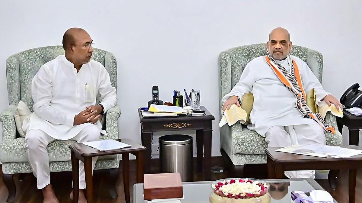 Manipur government restoration: Biren Singh, Amit Shah discuss creating a ‘conducive environment’