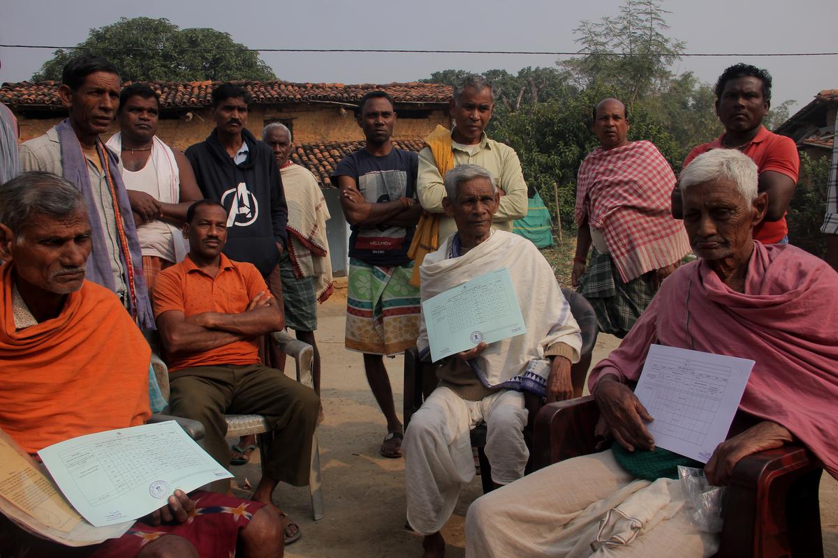 Long struggle: Residents of Duanmunda village of Jharsuguda district in western Odisha, displaced by the Hirakud dam, get land registered in their names after 67 years.