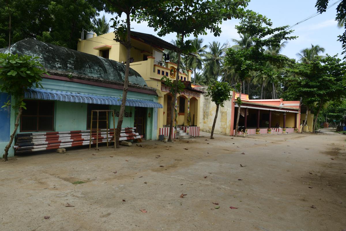 The agraharam near the temple