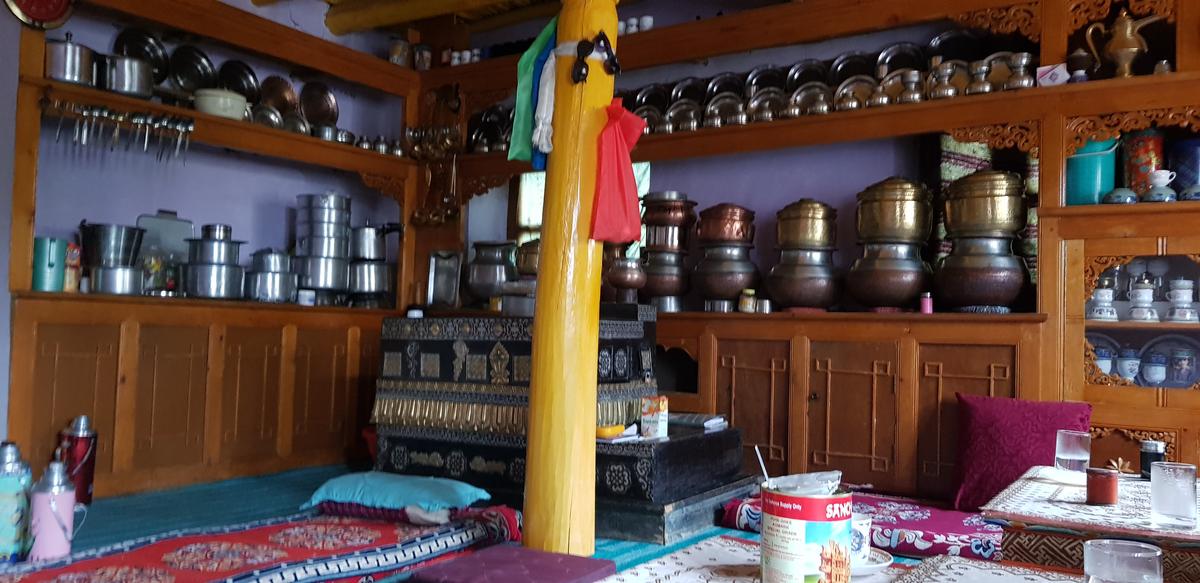 The kitchen as a communal space in Ladakh.