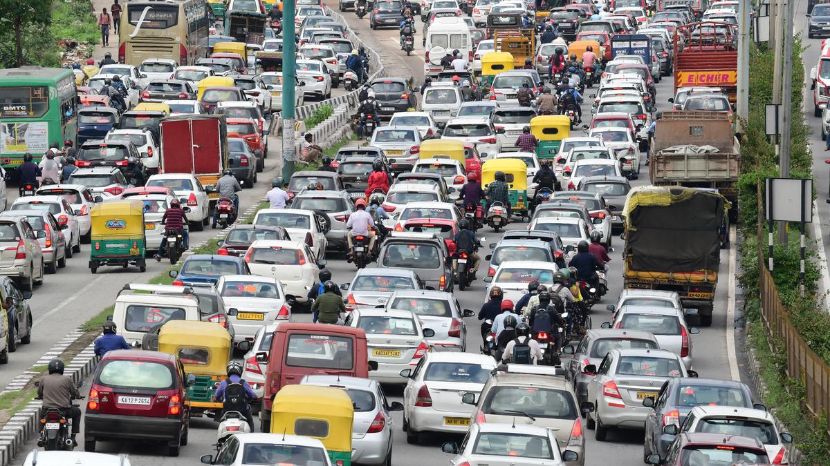 Vehicle numbers in Bengaluru jump from 55.26 lakh to over 1.04 crore in a decade