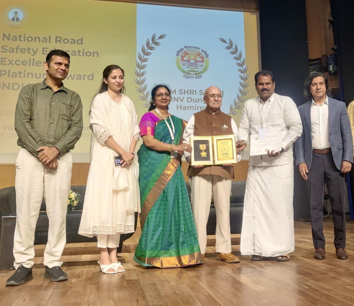 During the award function in New Delhi.
