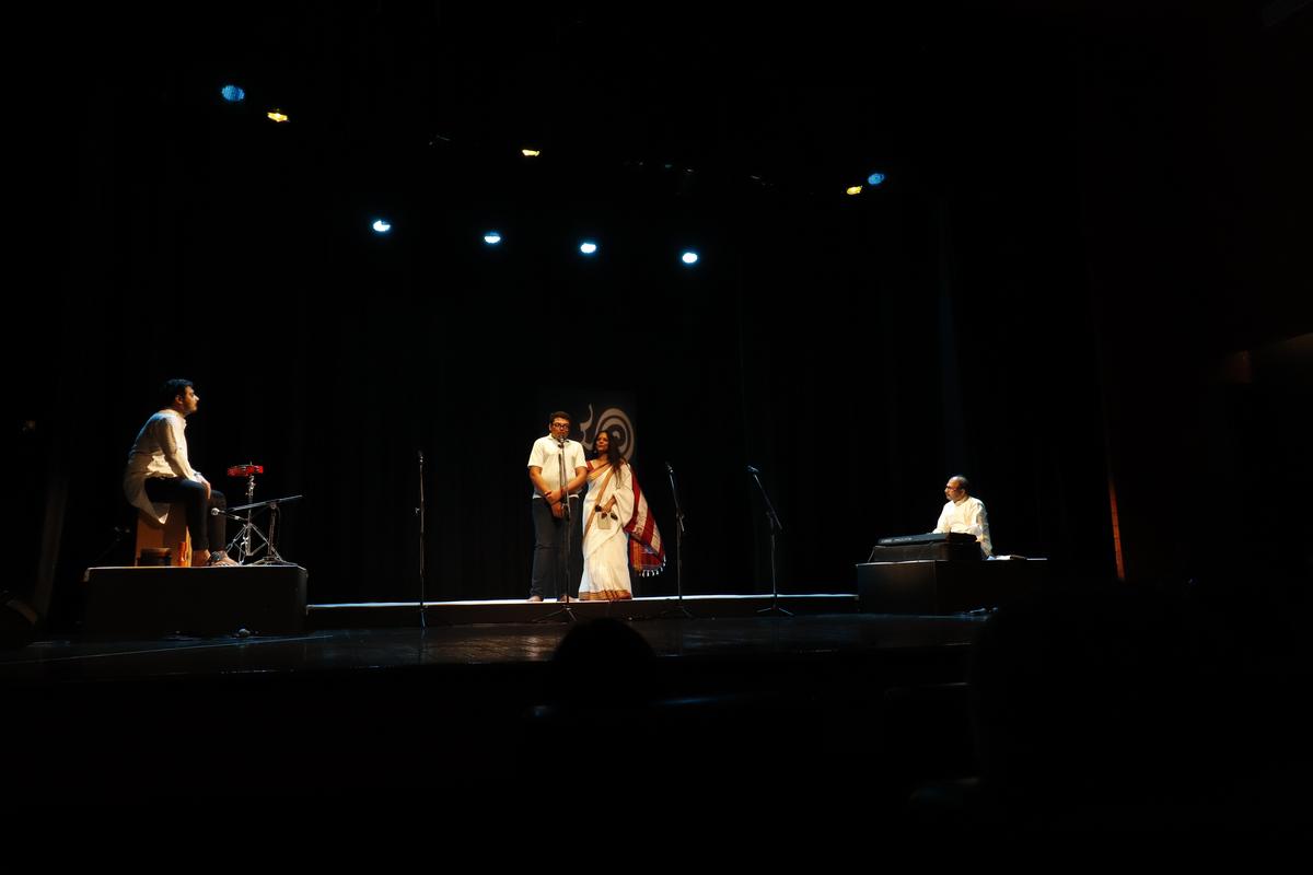 Krishna Udupa (keyboards) and Sumukha (percussions) at the show