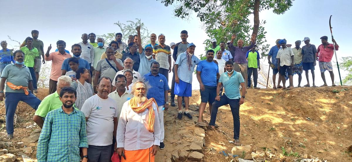 An awareness rally at Thiruneermalai Periya Eri