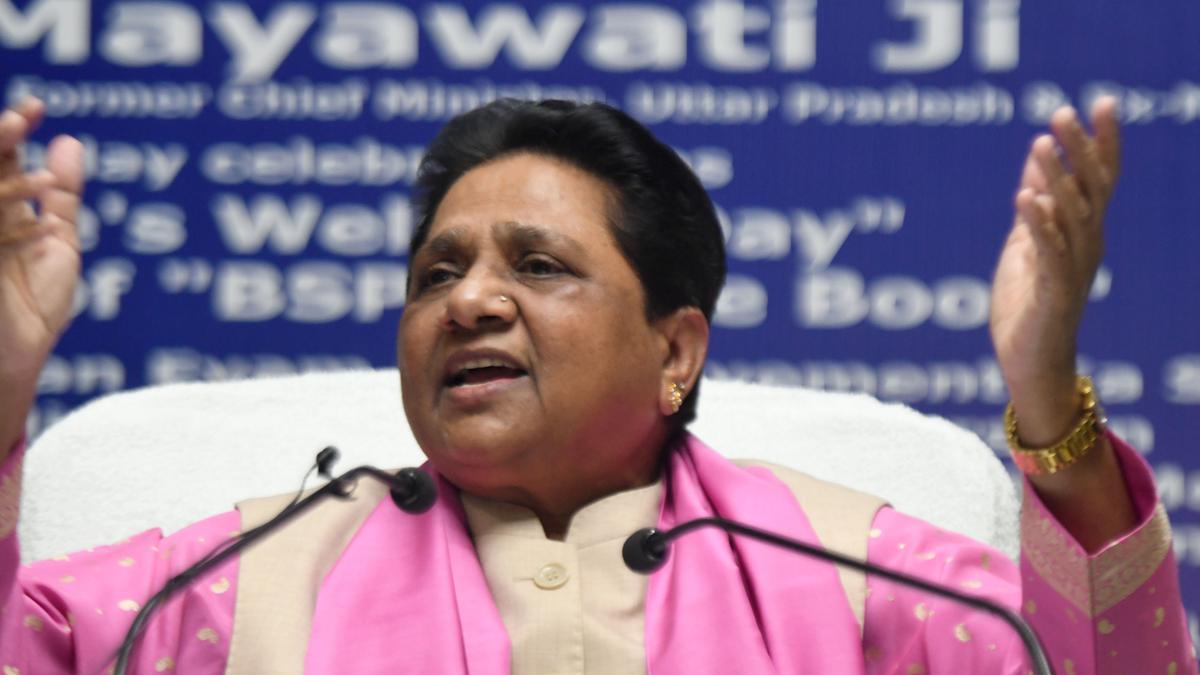 BJP trying to divert attention from poverty by talking about Hindu Rashtra: Mayawati