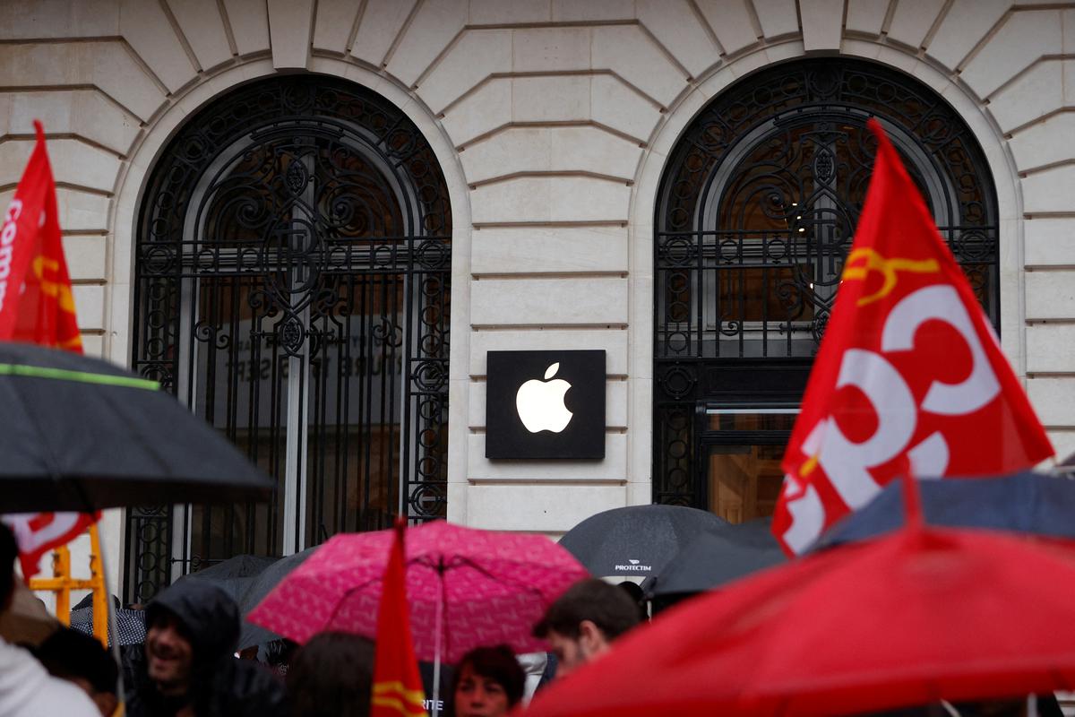 Les employés d’Apple en France se sont mis en grève pour les conditions de travail le jour du lancement de l’iPhone 15