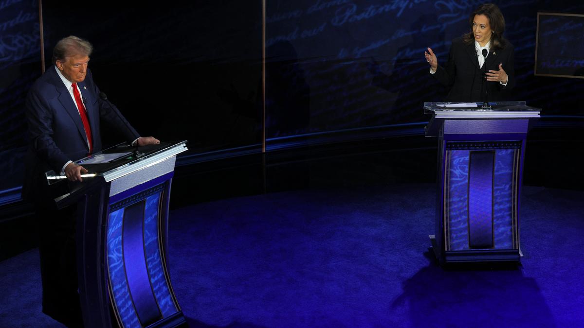 Debate opens with tense disputes between Donald Trump and Kamala Harris over economy and abortion