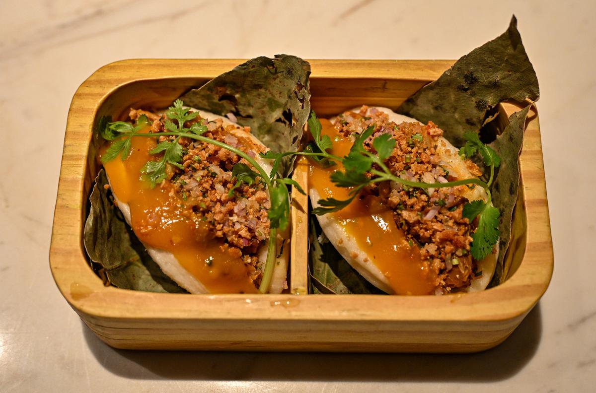 Jackfruit kasa bao displayed at Jaatra restaurant at Taj Puri Resort and Spa in Puri. Jackfruit kasa bao displayed at Jaatra restaurant at Taj Puri Resort and Spa in Puri.