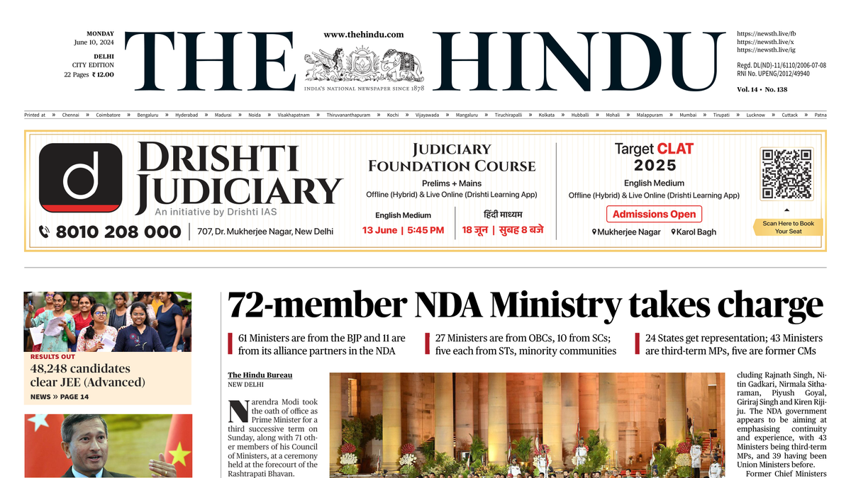 Editors Pick Newsletter | 72-member NDA Ministry takes charge