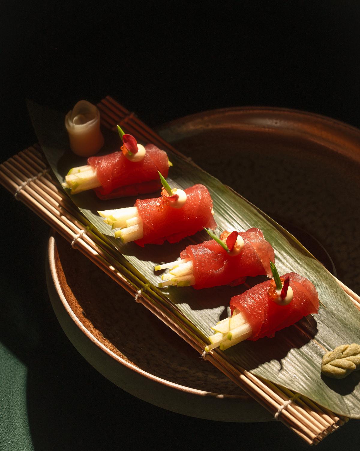 The Tuna Negimaki with Granny Smith apple