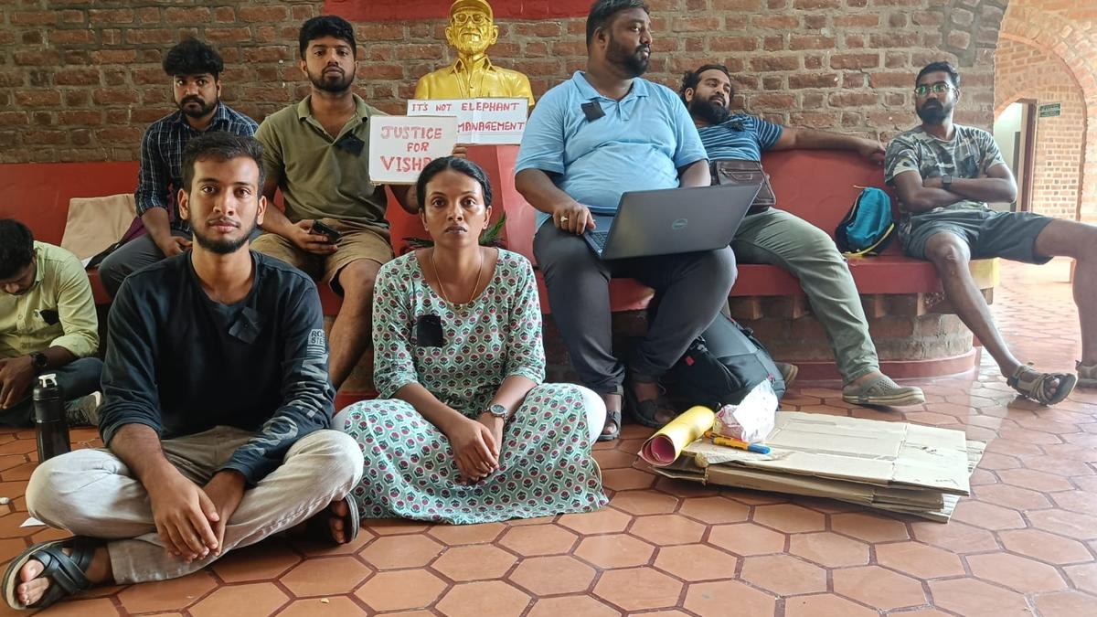 Scholars allege apathy by Sacon administration in student’s death in elephant attack, stage silent protest