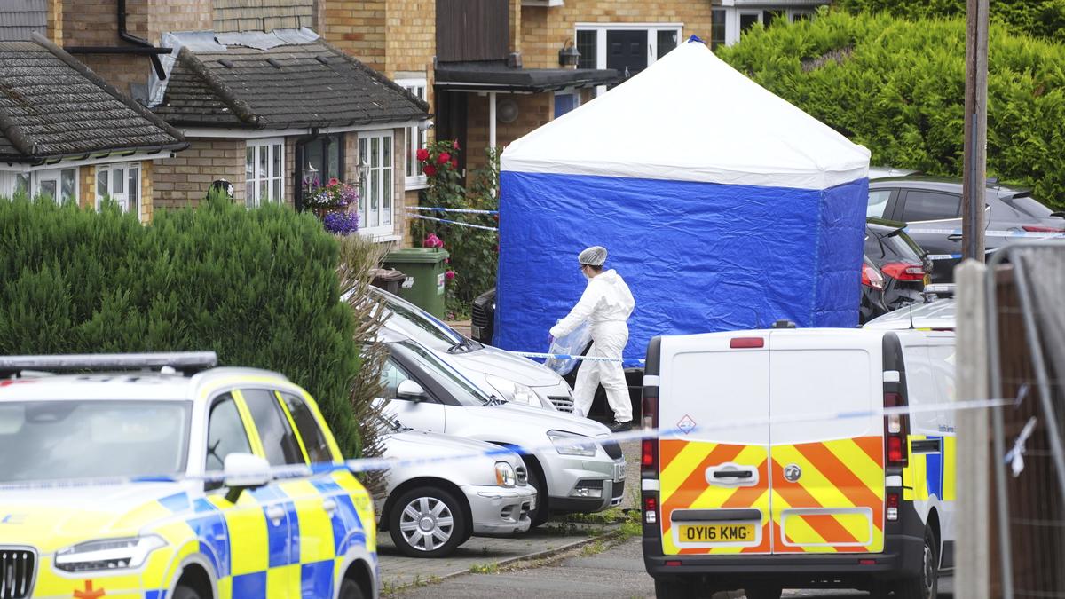 U.K. police search for man armed with crossbow after 3 women killed in home near London