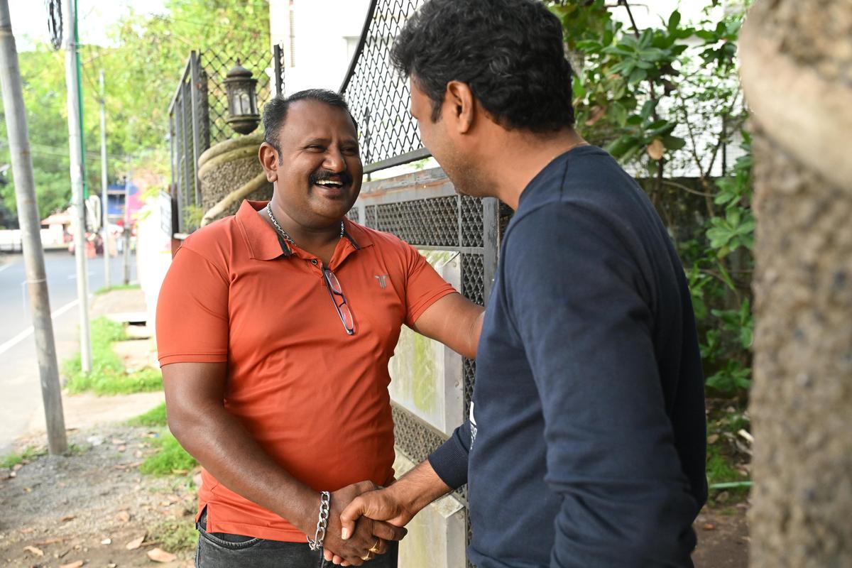 BJP’s K. Seauson during his campaign in the division.