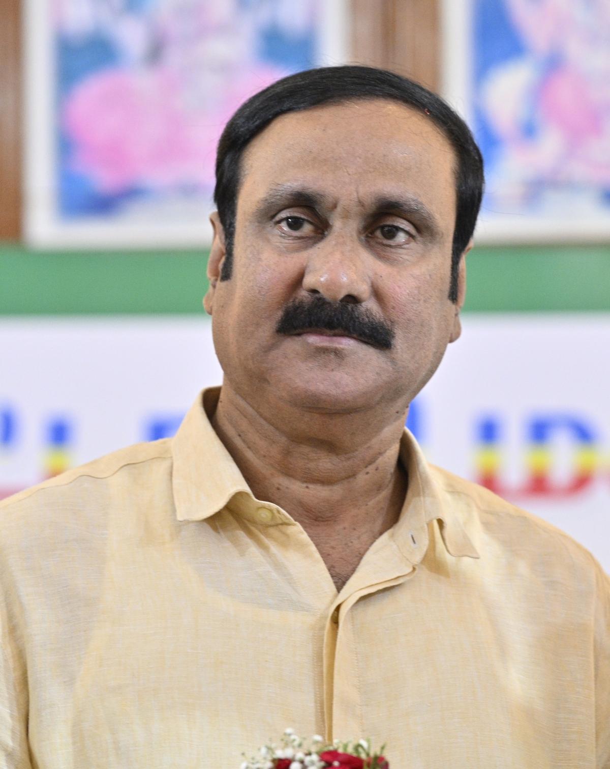 PMK president Anbumani  Ramadoss.